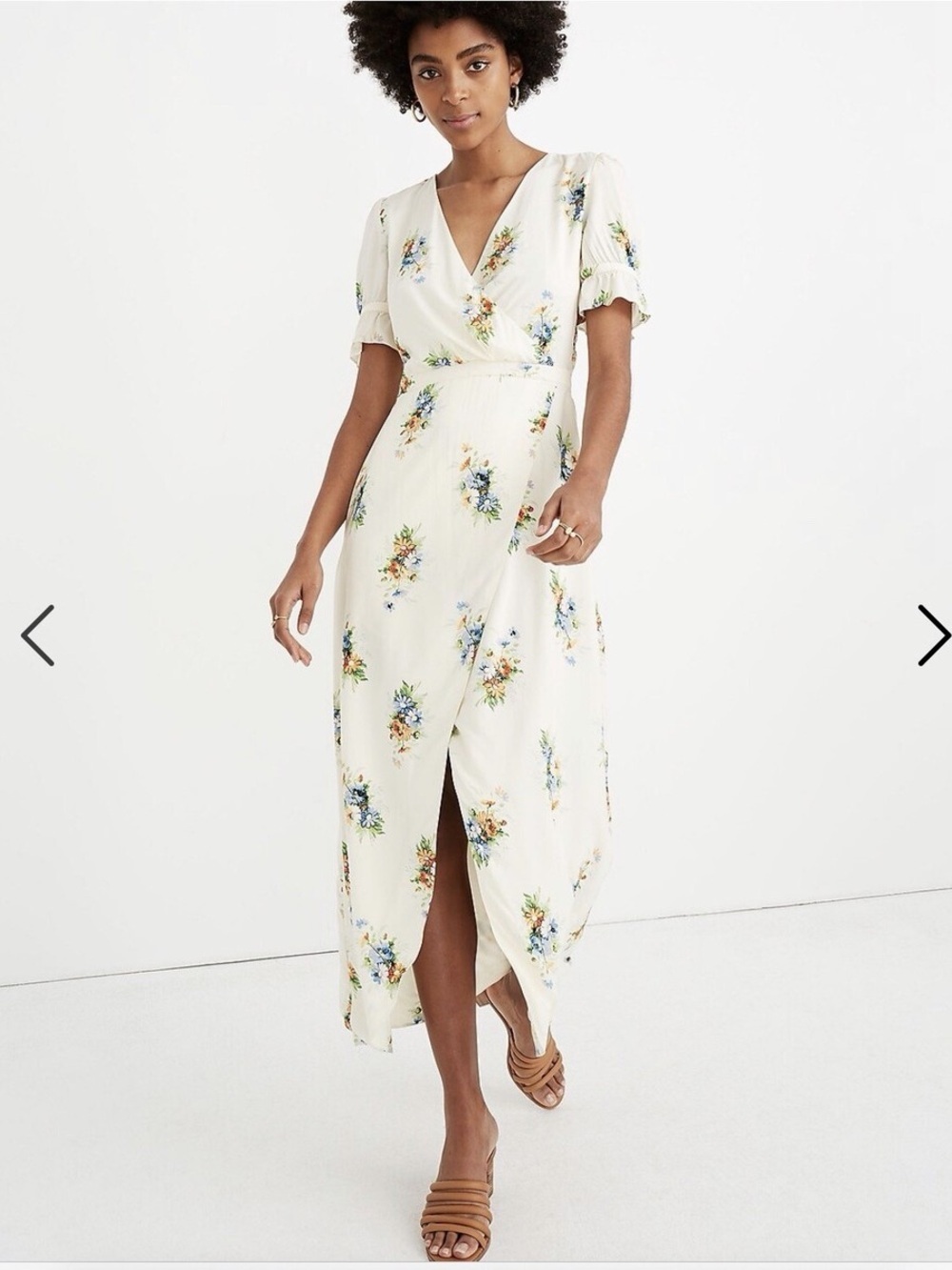 Madewell Ruffle-Sleeve Maxi Dress in Classic Corsage - Size 00